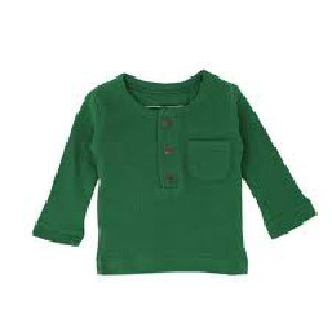 Organic Thermal L/Sleeve Shirt- Emerald
